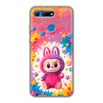 Силиконовый противоударный чехол на Huawei Honor View 20 с принтом Labubu Лабубу Силиконовый противоударный чехол на Huawei Honor View 20 с принтом Labubu Лабубу
