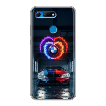 Силиконовый противоударный чехол на Huawei Honor View 20 с принтом BMW БМВ Силиконовый противоударный чехол на Huawei Honor View 20 с принтом BMW БМВ