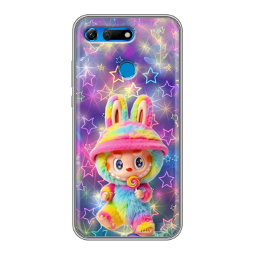 Силиконовый противоударный чехол на Huawei Honor View 20 с принтом Labubu Лабубу Силиконовый противоударный чехол на Huawei Honor View 20 с принтом Labubu Лабубу