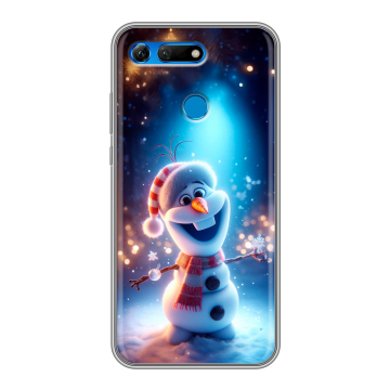 Силиконовый противоударный чехол на Huawei Honor View 20 с принтом Новый год