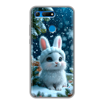 Силиконовый противоударный чехол на Huawei Honor View 20 с принтом Новый год