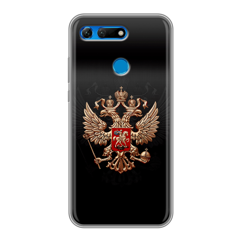 Силиконовый противоударный чехол на Huawei Honor View 20 с принтом Герб России Силиконовый противоударный чехол на Huawei Honor View 20 с принтом Герб России