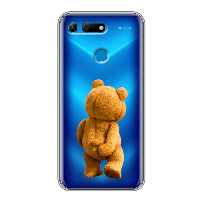 Силиконовый противоударный чехол на Huawei Honor View 20 с принтом Медведь Силиконовый противоударный чехол на Huawei Honor View 20 с принтом Медведь