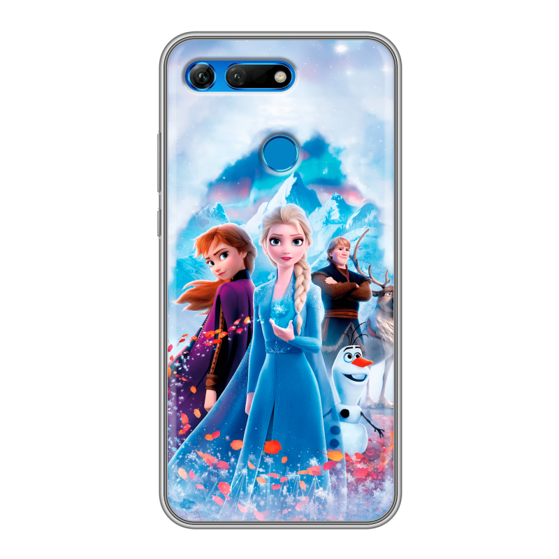 Силиконовый противоударный чехол на Huawei Honor View 20 с принтом Холодное сердце Frozen Силиконовый противоударный чехол на Huawei Honor View 20 с принтом Холодное сердце Frozen