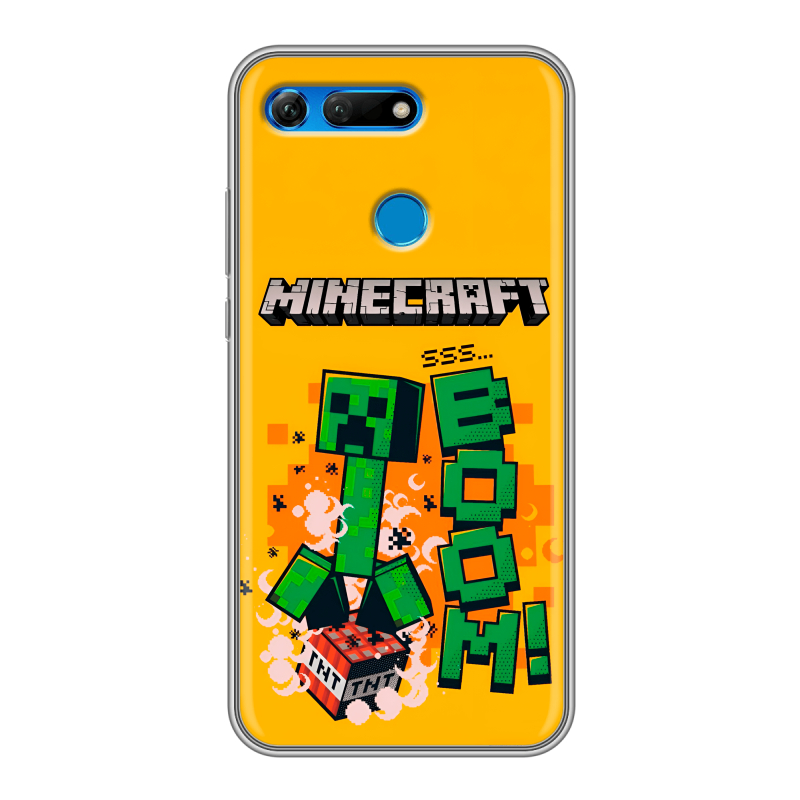 Силиконовый противоударный чехол на Huawei Honor View 20 с принтом Майнкрафт Minecraft Силиконовый противоударный чехол на Huawei Honor View 20 с принтом Майнкрафт Minecraft
