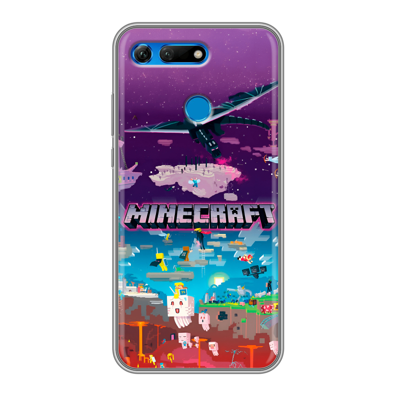 Силиконовый противоударный чехол на Huawei Honor View 20 с принтом Майнкрафт Minecraft Силиконовый противоударный чехол на Huawei Honor View 20 с принтом Майнкрафт Minecraft