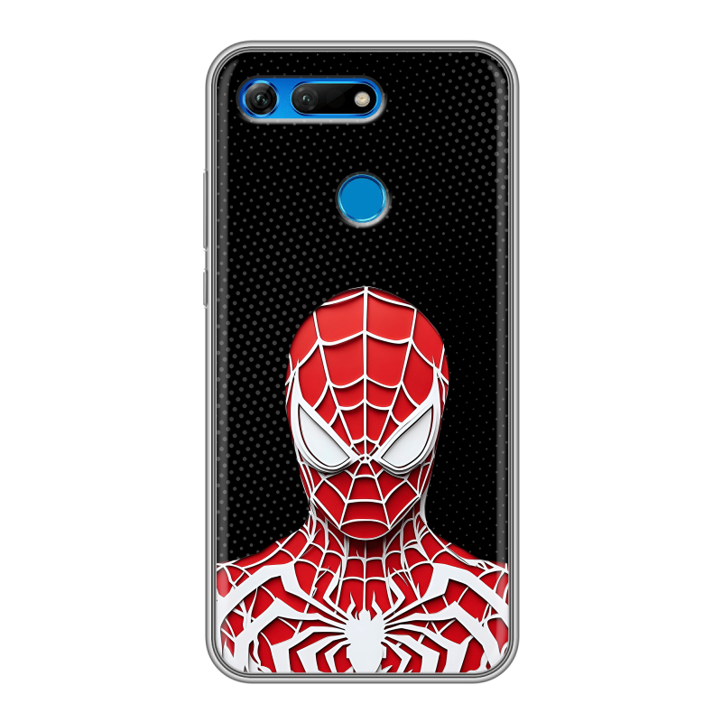 Силиконовый противоударный чехол на Huawei Honor View 20 с принтом человек паук spiderman Силиконовый противоударный чехол на Huawei Honor View 20 с принтом человек паук spiderman