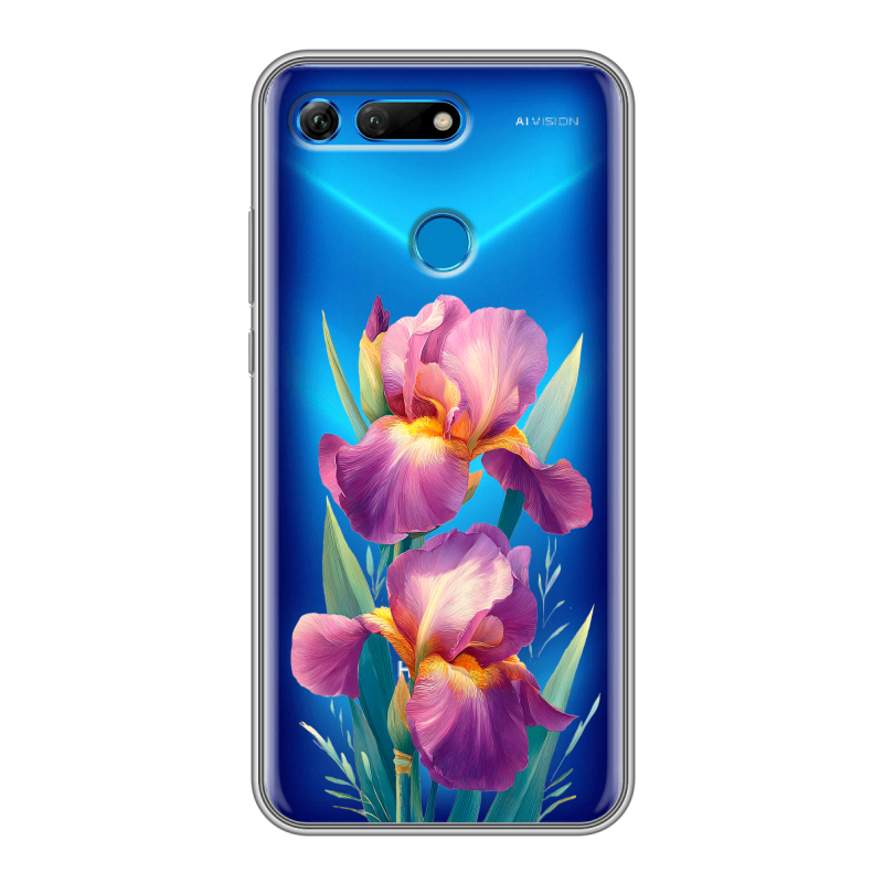 Силиконовый противоударный чехол на Huawei Honor View 20 с принтом Цветы орхидеи Силиконовый противоударный чехол на Huawei Honor View 20 с принтом Цветы орхидеи