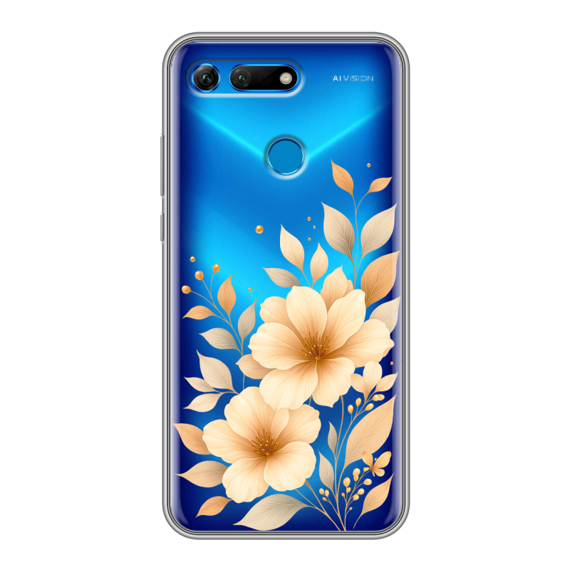 Силиконовый противоударный чехол на Huawei Honor View 20 с принтом для девушки Силиконовый противоударный чехол на Huawei Honor View 20 с принтом для девушки