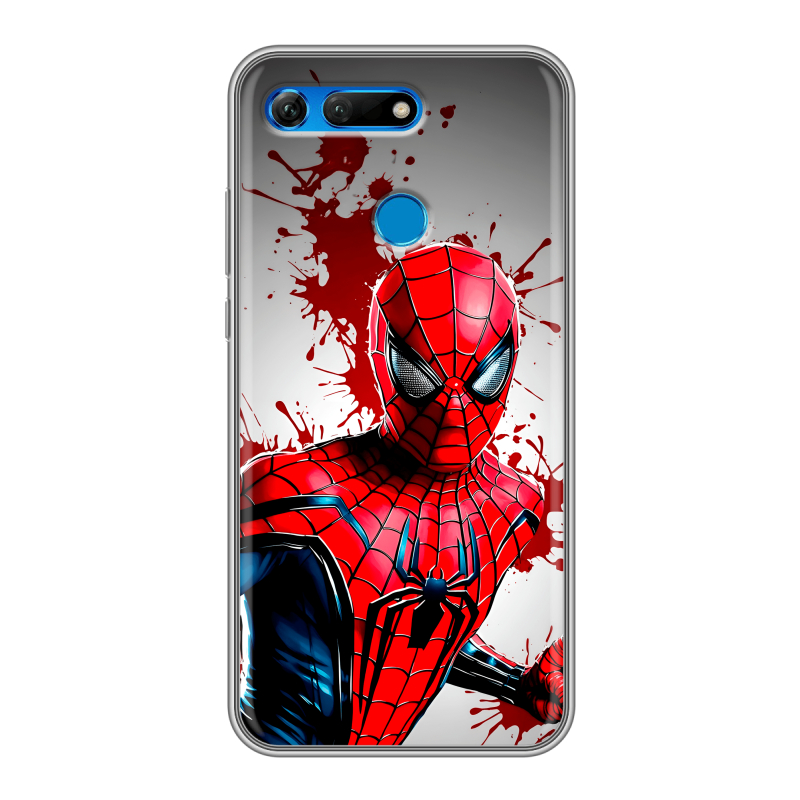 Силиконовый противоударный чехол на Huawei Honor View 20 с принтом Spiderman Человек паук Силиконовый противоударный чехол на Huawei Honor View 20 с принтом Spiderman Человек паук
