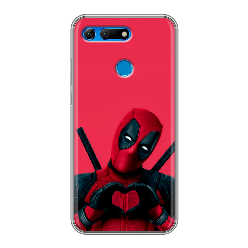 Силиконовый противоударный чехол на Huawei Honor View 20 с принтом Дедпул Deadpool Силиконовый противоударный чехол на Huawei Honor View 20 с принтом Дедпул Deadpool