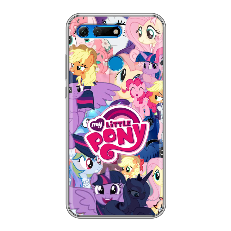 Силиконовый противоударный чехол на Huawei Honor View 20 с принтом My little pony Дружба чудо Силиконовый противоударный чехол на Huawei Honor View 20 с принтом My little pony Дружба чудо