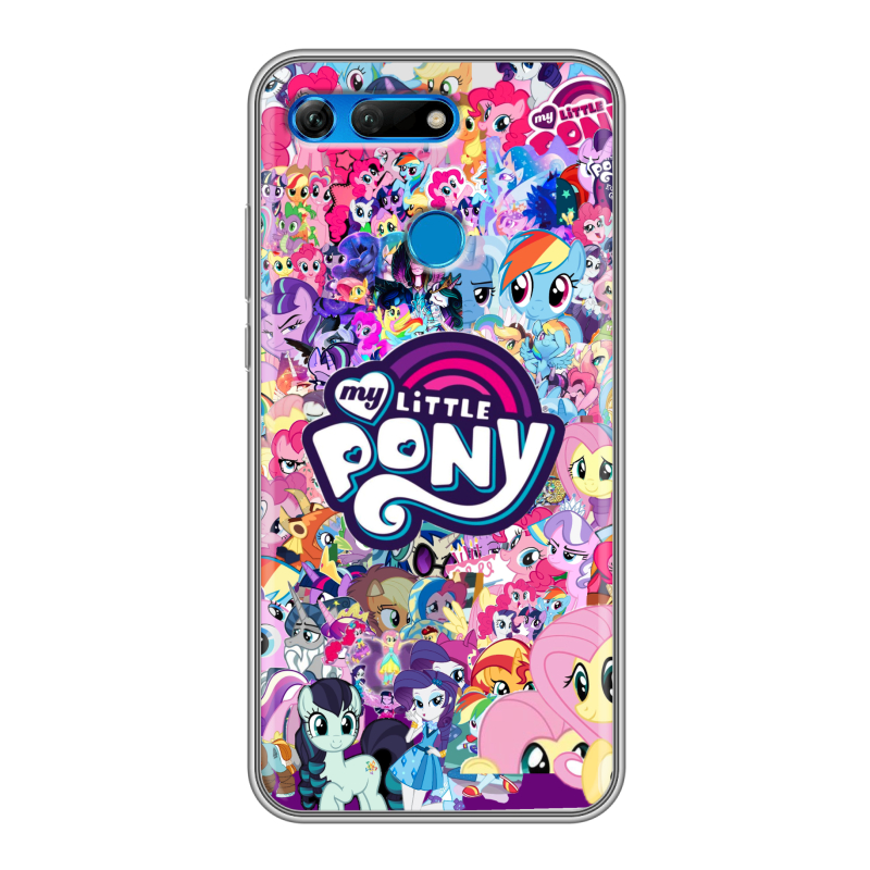 Силиконовый противоударный чехол на Huawei Honor View 20 с принтом My little pony Дружба чудо Силиконовый противоударный чехол на Huawei Honor View 20 с принтом My little pony Дружба чудо