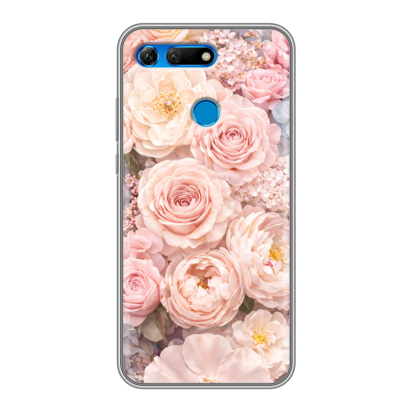 Силиконовый противоударный чехол на Huawei Honor View 20 с принтом женский Силиконовый противоударный чехол на Huawei Honor View 20 с принтом женский