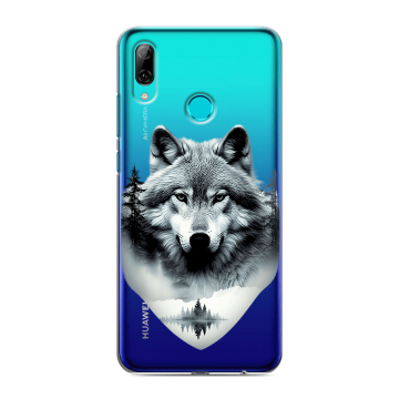 Силиконовый чехол на Huawei P Smart (2019) с принтом Волк в лесу Силиконовый чехол на Huawei P Smart (2019) с принтом Волк в лесу