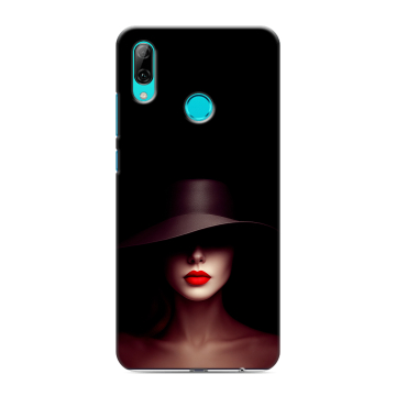 Силиконовый чехол на Huawei P Smart (2019) с принтом Девушка в шляпе