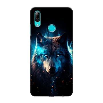 Силиконовый чехол на Huawei P Smart (2019) с принтом Волк ночной Силиконовый чехол на Huawei P Smart (2019) с принтом Волк ночной