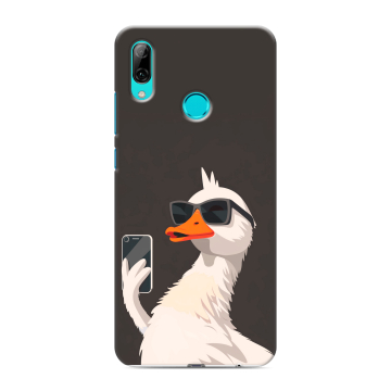 Силиконовый чехол на Huawei P Smart (2019) с принтом утка в очках