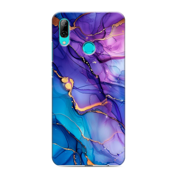 Силиконовый чехол на Huawei P Smart (2019) с принтом синий мрамор Силиконовый чехол на Huawei P Smart (2019) с принтом синий мрамор