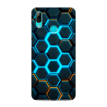 Силиконовый чехол на Huawei P Smart (2019) с принтом Неоновые соты Силиконовый чехол на Huawei P Smart (2019) с принтом Неоновые соты