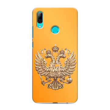 Силиконовый чехол на Huawei P Smart (2019) с принтом Герб Флаг России Силиконовый чехол на Huawei P Smart (2019) с принтом Герб Флаг России
