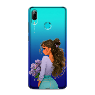 Силиконовый чехол на Huawei P Smart (2019) с принтом девушка цветы Силиконовый чехол на Huawei P Smart (2019) с принтом девушка цветы