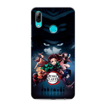 Силиконовый чехол на Huawei P Smart (2019) с принтом Demon Slayer Клинок рассекающий демонов