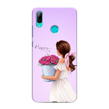 Силиконовый чехол на Huawei P Smart (2019) с принтом женский