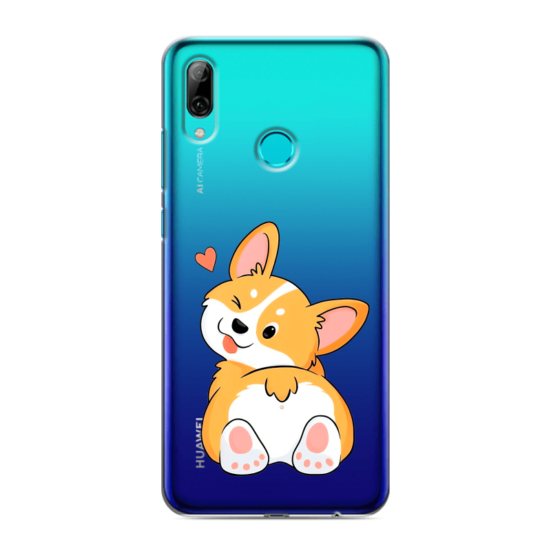 Силиконовый чехол на Huawei P Smart (2019) с принтом Корги Силиконовый чехол на Huawei P Smart (2019) с принтом Корги