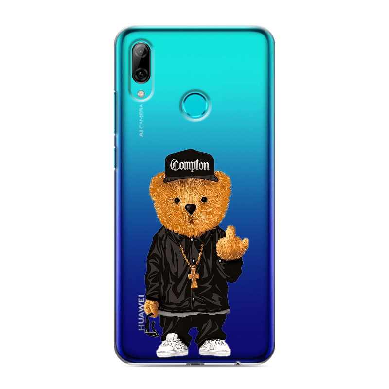 Силиконовый чехол на Huawei P Smart (2019) с принтом Плюшевый медведь Силиконовый чехол на Huawei P Smart (2019) с принтом Плюшевый медведь