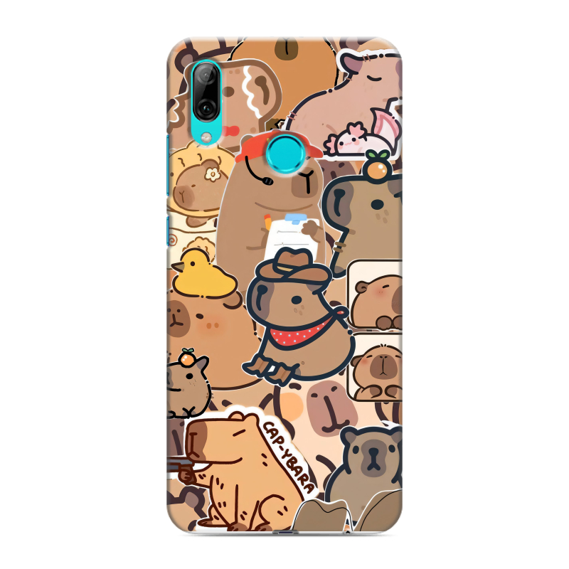 Силиконовый чехол на Huawei P Smart (2019) с принтом капибара Силиконовый чехол на Huawei P Smart (2019) с принтом капибара
