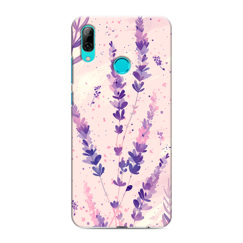 Силиконовый чехол на Huawei P Smart (2019) с принтом цветы лаванда Силиконовый чехол на Huawei P Smart (2019) с принтом цветы лаванда