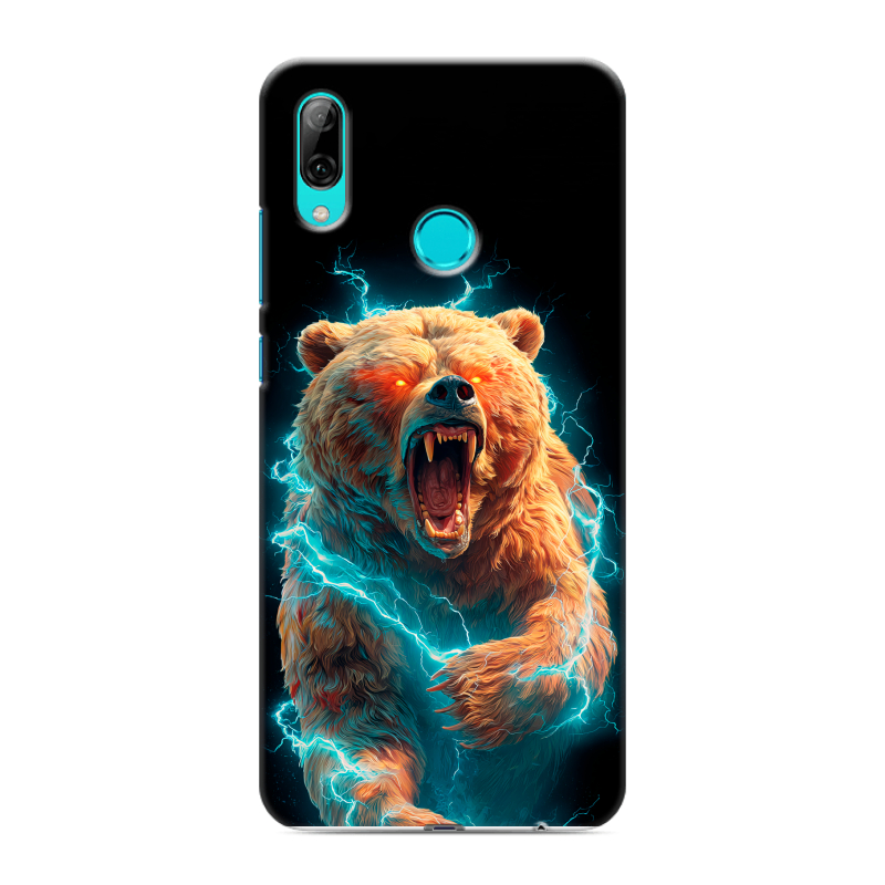 Силиконовый чехол на Huawei P Smart (2019) с принтом Медведь Силиконовый чехол на Huawei P Smart (2019) с принтом Медведь