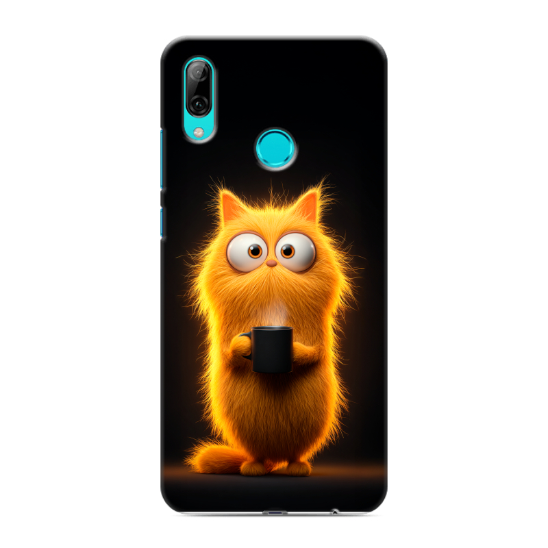 Силиконовый чехол на Huawei P Smart (2019) с принтом Смешной кот Силиконовый чехол на Huawei P Smart (2019) с принтом Смешной кот