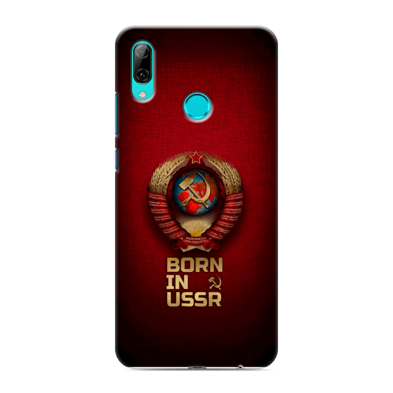 Силиконовый чехол на Huawei P Smart (2019) с принтом Флаг Герб СССР Силиконовый чехол на Huawei P Smart (2019) с принтом Флаг Герб СССР