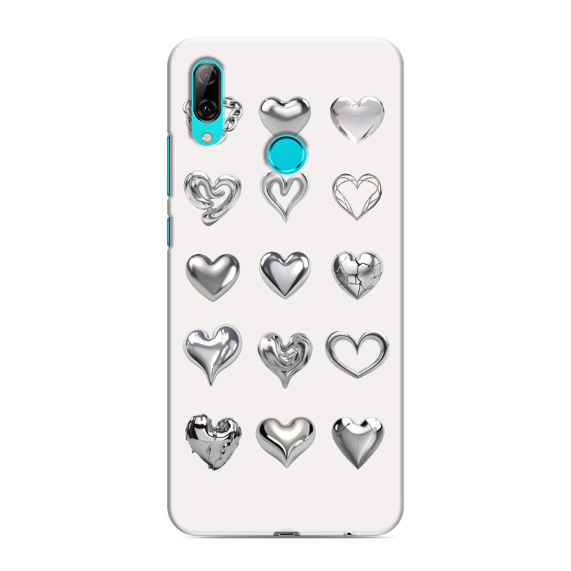 Силиконовый чехол на Huawei P Smart (2019) с принтом Y2K сердечки Силиконовый чехол на Huawei P Smart (2019) с принтом Y2K сердечки