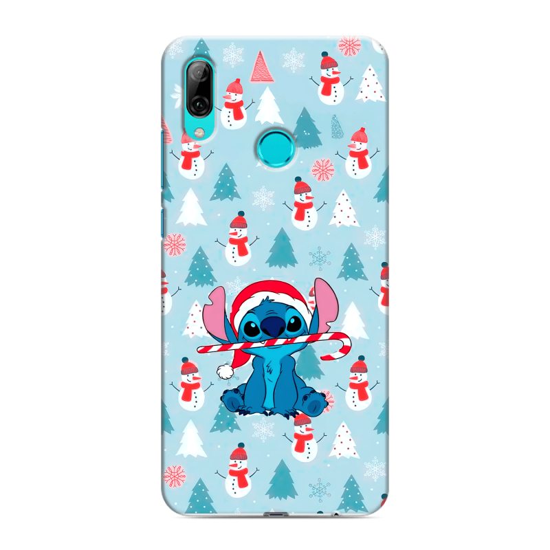 Силиконовый чехол на Huawei P Smart (2019) с принтом Стич Новый год Силиконовый чехол на Huawei P Smart (2019) с принтом Стич Новый год