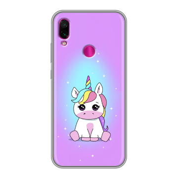 Силиконовый чехол на Xiaomi RedMi Note 7 с принтом Единорог Силиконовый чехол на Xiaomi RedMi Note 7 с принтом Единорог