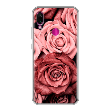 Силиконовый чехол на Xiaomi RedMi Note 7 с принтом Цветы розы Силиконовый чехол на Xiaomi RedMi Note 7 с принтом Цветы розы