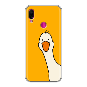 Силиконовый чехол на Xiaomi RedMi Note 7 с принтом Утка Силиконовый чехол на Xiaomi RedMi Note 7 с принтом Утка
