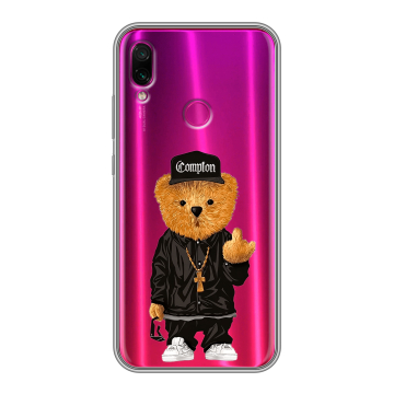 Силиконовый чехол на Xiaomi RedMi Note 7 с принтом Мишка Силиконовый чехол на Xiaomi RedMi Note 7 с принтом Мишка