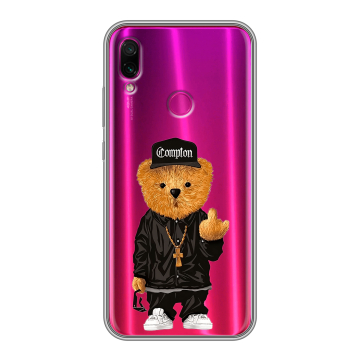 Силиконовый чехол на Xiaomi RedMi Note 7 с принтом Плюшевый медведь Силиконовый чехол на Xiaomi RedMi Note 7 с принтом Плюшевый медведь