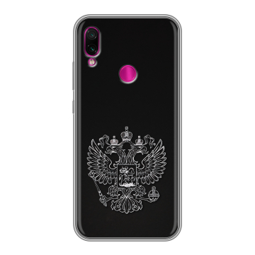 Силиконовый чехол на Xiaomi RedMi Note 7 с принтом Герб России Силиконовый чехол на Xiaomi RedMi Note 7 с принтом Герб России