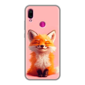 Силиконовый чехол на Xiaomi RedMi Note 7 с принтом милая лиса Силиконовый чехол на Xiaomi RedMi Note 7 с принтом милая лиса