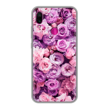 Силиконовый чехол на Xiaomi RedMi Note 7 с принтом лавандовые розы Силиконовый чехол на Xiaomi RedMi Note 7 с принтом лавандовые розы