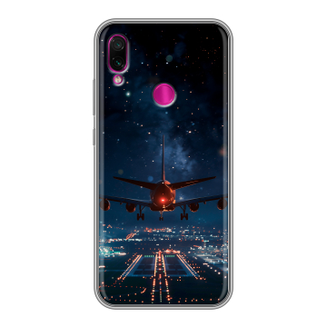 Силиконовый чехол на Xiaomi RedMi Note 7 с принтом самолет Силиконовый чехол на Xiaomi RedMi Note 7 с принтом самолет