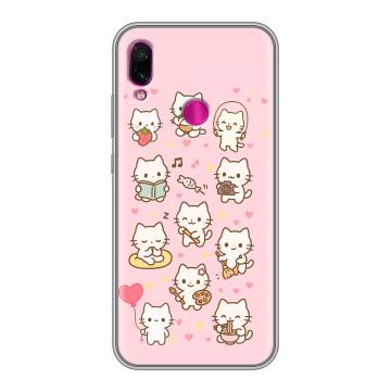 Силиконовый чехол на Xiaomi RedMi Note 7 с принтом Hello Kitty Хелоу Кити Силиконовый чехол на Xiaomi RedMi Note 7 с принтом Hello Kitty Хелоу Кити