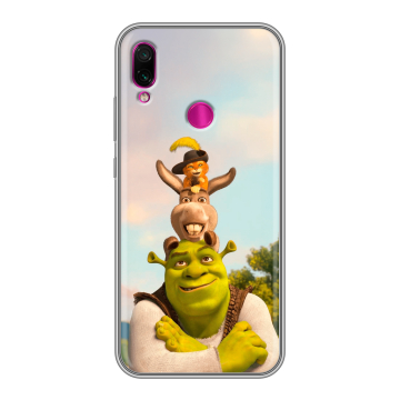 Силиконовый чехол на Xiaomi RedMi Note 7 с принтом Шрек Shrek Силиконовый чехол на Xiaomi RedMi Note 7 с принтом Шрек Shrek