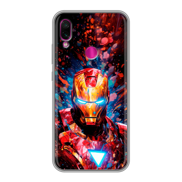 Силиконовый чехол на Xiaomi RedMi Note 7 с принтом Железный человек Ironman Силиконовый чехол на Xiaomi RedMi Note 7 с принтом Железный человек Ironman