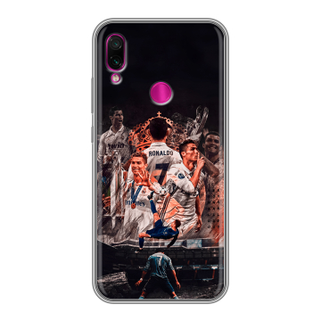 Силиконовый чехол на Xiaomi RedMi Note 7 с принтом Реал Роналдо Real Ronaldo Силиконовый чехол на Xiaomi RedMi Note 7 с принтом Реал Роналдо Real Ronaldo